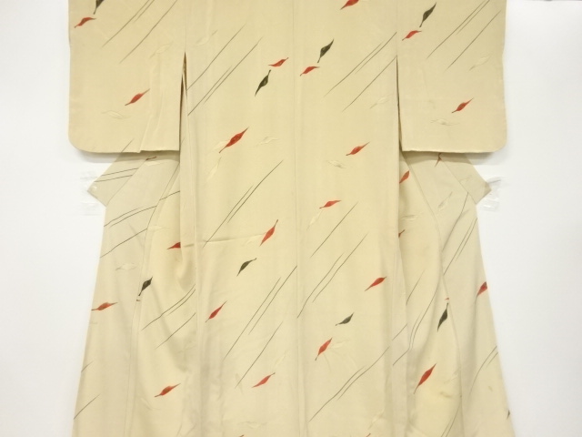JAPANESE KIMONO / ANTIQUE KIMONO / SILK / KINSHA / KINSHA / LEAVES